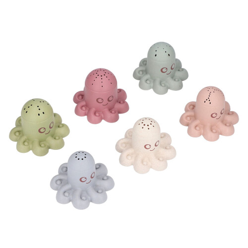 Kids Octopus Bath Stacking Cups Straw Hourglass Toy 1