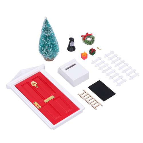 1:12 Mini-Holztür-Set glatt mit lebendigen Details 2