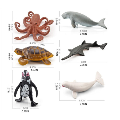 12pcs Mini Plastic Sea Ocean Animal Figures Gift Set 1