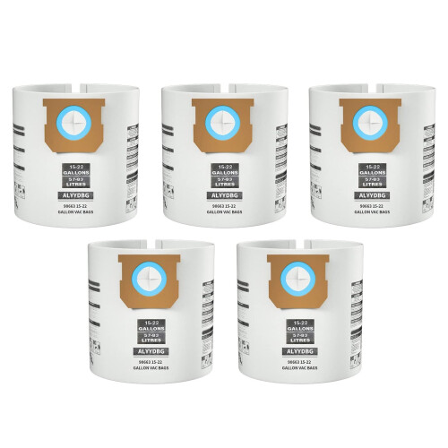 Disposable Collection Filter Bags 15-22 Gallon-       5 pack