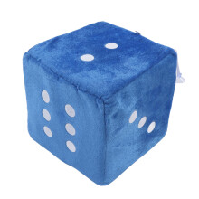 (Blue) Plüschwürfel-Kissen als grüne Deko und Spielzeug