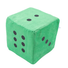 (Green) Plüschwürfel-Kissen als grüne Deko und Spielzeug