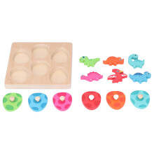 Holz-Dino-Puzzle mit 6 Farben für Kinder