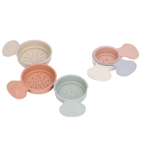 Baby ABS Stacking Bath Cups Educational Toy 2