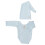 Baby-Knitted-Outfit Hellblau mit langem Hut 0-2 Mon 3