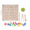 Tavola con chiodini e perline, gioco matematico Montessori 3