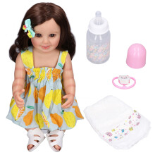Reborn Baby Puppe Vollvinyl Lebensecht Neugeborenes Mädchen 55cm