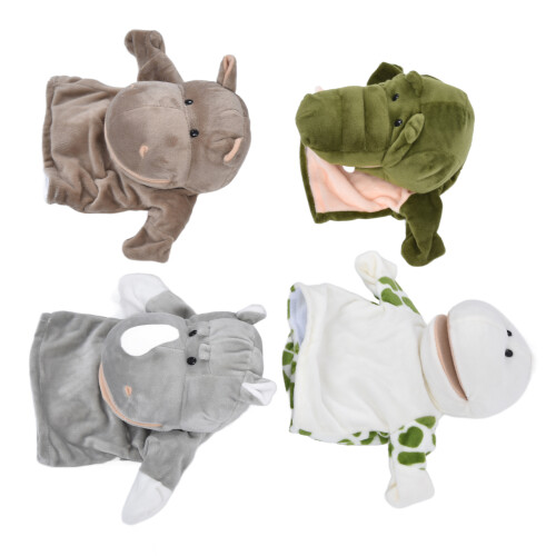 4-teiliges Tier-Handpuppen-Set mit beweglichem Maul 2