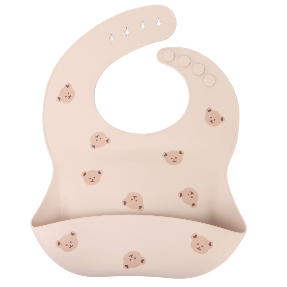 Silicone Baby Bib Adjustable Waterproof Nontoxic Feeding Tool