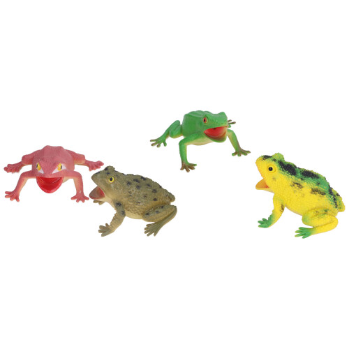 4Pcs Bright Color Squeeze Toad Toy Set