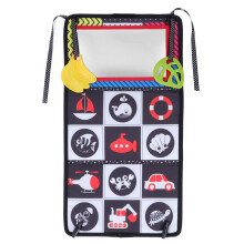 Baby Crinkle Cloth Book High Contrast Mirror Tummy Time