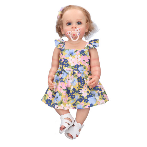 55cm Reborn-Puppe mit Windel und Schnuller 1