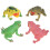 4Pcs Bright Color Squeeze Toad Toy Set 3