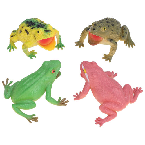 4Pcs Bright Color Squeeze Toad Toy Set 2