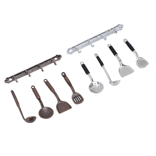 2 Sets 1:12 Dollhouse Kitchen Accessories Mini Shovel Spoon Hook 1