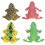 4Pcs Bright Color Squeeze Toad Toy Set 5