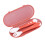 2x Bendable Baby Spoon Fork Set Pink with Case 2