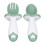 (Green) Soft PP Baby Fork & Spoon Set Green 3