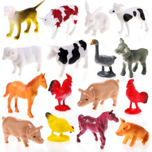 16-teiliges Bauernhof-Tierfiguren-Set aus PVC, waschbar