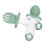 (Green) Soft PP Baby Fork & Spoon Set Green 5