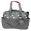 Gray Multi-Pocket Diaper Bag Tote with Strap 1
