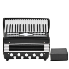 (Black) Miniatur-Akkordeon 1:12 für Puppenhaus, schwarz als Geschenk