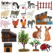 Mini-Tierfiguren-Set Bauernhof Lernspielzeug für Kinder