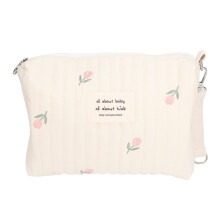 (Tulipa Embroidery) Tragbare Wickeltasche mit Olive-Stickerei