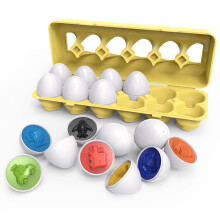 12Pcs Matching Eggs Color Vehicle Shape Learning Toy for Kids