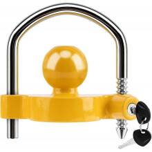 Trailer Coupler Lock Universal Adjustable Heavy-Duty Steel Trailer Hitch Lock, Anti Theft Trailer Ball Lock Towing Lock for Towing Trailer Security F