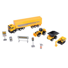 (Type A) 1:58 Metall-Baumaschinen-Set Container-LKW Kinder-Geschenk B