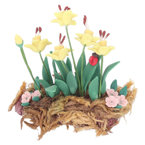 Miniatura Bonsai Giallo 1:12 per Casa delle Bambole