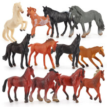 12 Mini-Pferde-Figuren PVC Spielset für Kinder