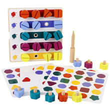 Children Wooden Stacking Sorting Board Toy