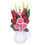 Mini kunstbloempot met plantornament 1