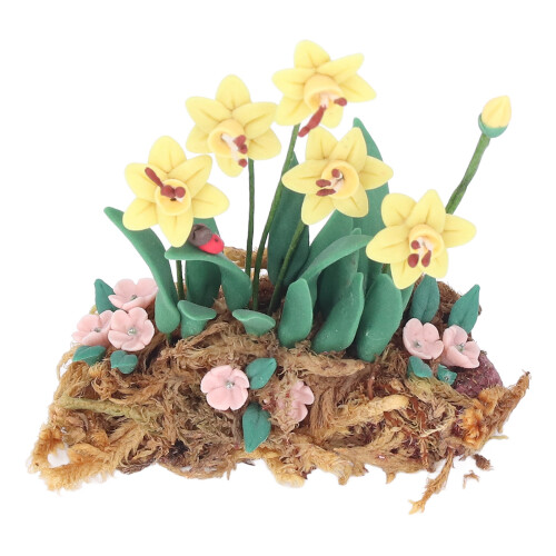 Miniatura Bonsai Giallo 1:12 per Casa delle Bambole 2