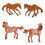 12 Mini-Pferde-Figuren PVC Spielset für Kinder 5
