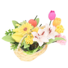 1:12 Scale Miniature Fruit & Flower Basket