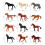 12 Mini-Pferde-Figuren PVC Spielset für Kinder 2