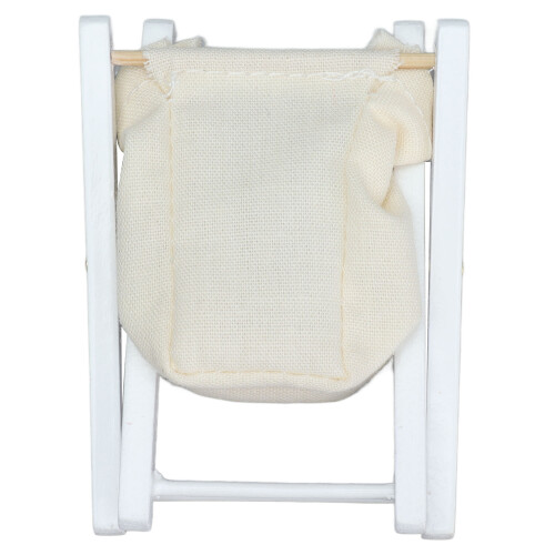 (White) 1:12 Mini-Wäschekorb faltbar weiß 2