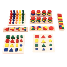 Wooden Shape Sorting Puzzle Blocks Toy