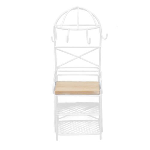 (White) 1:12 Miniatur-Brotregal-Display weiß 1