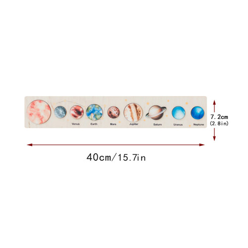 Holz-Solar-System-Puzzle Lernspielzeug für Kinder 1
