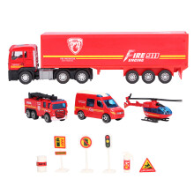 Fire Truck Toy Fine Workmanship Portable Model with Comfortable Grip
