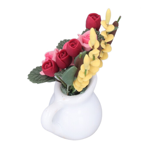 Mini kunstbloempot met plantornament 2