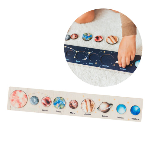 Holz-Solar-System-Puzzle Lernspielzeug für Kinder 2