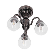 1:12 Mini Poppenhuis Kroonluchter Zilver