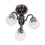 1:12 Mini-Dollhouse Kronleuchter Retro Silber Glas 1