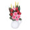 Mini kunstbloempot met plantornament 4