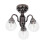 1:12 Mini-Dollhouse Kronleuchter Retro Silber Glas 3